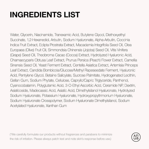 Anua 10% Niacinamide+ 4% Tranexamic Acid Serum, Ceramide, Hyaluronic Acid, Vitamin B12 natural color, for Sensitive skin, Korean Glass Skin, Fragr...
