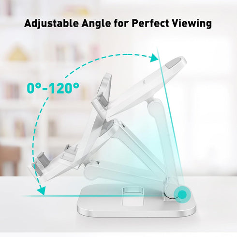 Cell Phone Stand for Desk Adjustable Portable Foldable Phone Holder Cradle Dock, Compatible with iPhone 15 14 13 Pro Max Mini, 12 11 XR X 8 7 6 Pl...