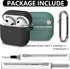 2 Pack Airpods 3 Case Cover with Cleaner Kit,Soft Silicone Protective Case Compatible with Apple AirPods 3rd Generation Charging Case with Keychai...