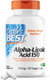 Doctor's Best Alpha-Lipoic Acid 150, Helps Support Glucose Metabolism and Regenerate Antioxidants* Non-GMO, Gluten Free, Vegan, Soy Free, 150mg, 1...