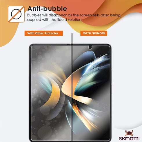 Skinomi Screen Protector Compatible with Samsung Galaxy Z Fold 4 (2-Pack) Clear TechSkin TPU Anti-Bubble HD Film......
