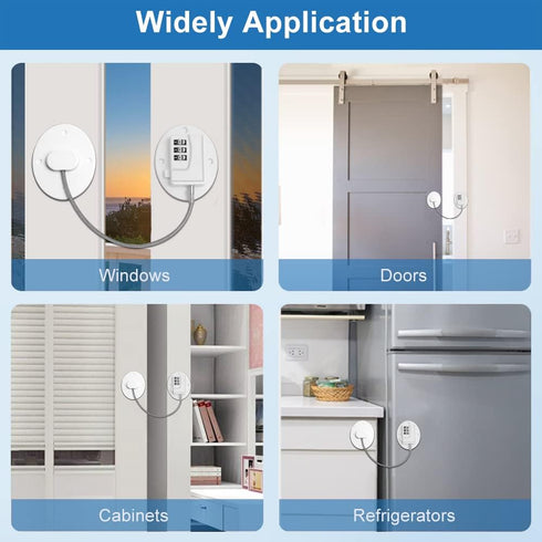 Refrigerator Lock Combination AOSITE Fridge Locks for Adults Mini Fridge Locks for Kids Refrigerator Adhesive (White 4 Pack)...