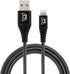 Sewell MOS Strike Lightning Cable, 6ft Two Pack, Ultra Durable Braided Nylon Fiber Jacket, Tangle Resistant, MFI Certified,Gray,SW-33122-06-2...
