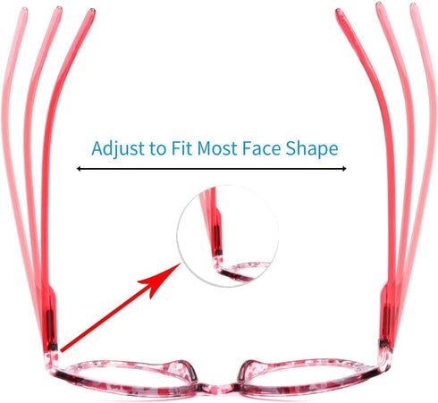 5 Pack Reading Glasses Blue Light Blocking for Women?Fashion Ladies Computer Readers with Spring Hings,Anti Glare/Eyestrain Eyeglasses 2.0...