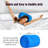 Squishy Microbead Neck Pillow, 7Inch x 12Inch Soft Travel Body Bed Pillow Bean Pillow for Kids Adult Chair Sleeping Car Seat, Fun Dormroom (Sky Bl...