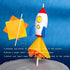Spaceman Birthday Candle Outer Space Theme Rocket Candle for Birthday Party Childrens Day Baby Shower (Rocket)...