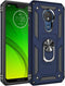 Military Grade Drop Impact for Motorola Moto G7 Power Case Moto G7 Supra Case 360 Metal Rotating Ring Kickstand Holder Magnetic Car Mount Armor Sh...