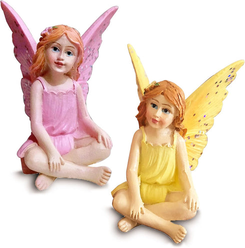 Fairy Garden Fairies Miniature Garden Fairies Figurines Outdoor Little Fairy Girls Small Fairies Ornaments Fairy Garden Accessories Terrarium Moss...