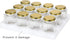 Encheng 16 oz Clear Hexagon Jars,Glass Jars With Lids(Golden),Mason Jars For Honey,Foods,Jams,Liquid,Spice Jar Herd Jar Canning Jars For Storage 1...