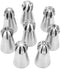 Russian Piping Tips 8 Pcs/Set, Messar Stainless Steel Russian Piping Ball Tips Frosting Icing Piping Nozzles Set Flower Cake Decorating Tips Kit f...
