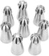 Russian Piping Tips 8 Pcs/Set, Messar Stainless Steel Russian Piping Ball Tips Frosting Icing Piping Nozzles Set Flower Cake Decorating Tips Kit f...