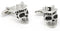 Mens Silver Black Vintage Skull Head With Hat Cross Bones Cufflinks For Wedding Business Cuff Links...