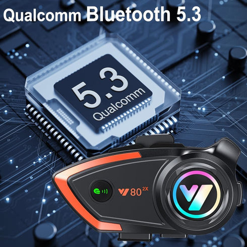 Motorcycle Bluetooth Headset Helmet Speaker Intercom Earphone Motorcycle Headphones for All Helmets CVC Intelligent Noise Reduction/Automatic Answ...