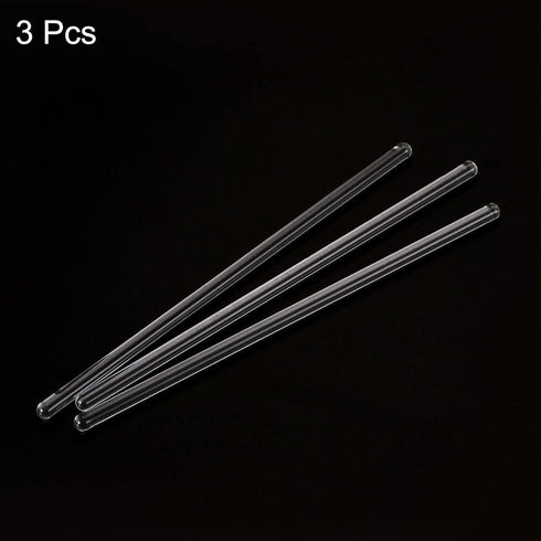 MECCANIXITY Borosilicate Glass Stick 5.91" Length 6mm Dia Stir Rod Mixing Tools with Both Ends Round for Lab Kitchen Science 3Pcs...