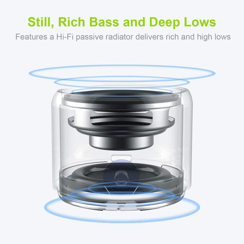 EWA A106 Portable Mini Bluetooth Speaker, Enhanced Bass and High Definition Sound, Portable Design, for iPhone, iPad,Nexus,Laptops and More (Roseg...