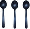 100 Pcs Heavy Duty Recyclable Spoon, Thickened Individually Wrapped Spoon Packaged, Catering Spoon, Dessert Spoon, Party Utensils (Black)...