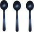 100 Pcs Heavy Duty Recyclable Spoon, Thickened Individually Wrapped Spoon Packaged, Catering Spoon, Dessert Spoon, Party Utensils (Black)...
