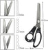 Pinking Shears, Stainless Steel Dressmaking Scissors, Serrated and Scalloped Blades, Professional Sewing Craft Cut Tailor Zig-Zag Tool, Fabric Dec...