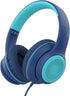 A8 Over-Ear Headphones with Microphone, Lightweight Folding Stereo Bass Headphones with 1.5M No-Tangle Cord, Portable Wired Headphones for Smartph...