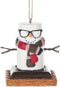 Smores Hipster with Retro Glasses Resin Stone Christmas Ornament...