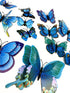 12PCS PVC 3D Butterfly Fridge Magnets Refrigerator Magnets Wall Stickers with Magnet for Wall Decor Art Decor Crafts Home Party Decoration (Blue)....
