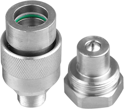 3/8" Hydraulic Quick Coupler Set Replaces Enerpac C-604,Connect and Disconnect Under 10,000 PSI Pressure, with 2 Dust Caps...