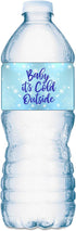 20 Baby Its Cold Outside Baby Water Bottle Labels; Baby Shower Set of 20 Waterproof Water Bottle Wrappers, Decorations; Its a Boy Blue...
