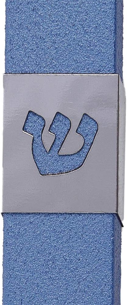 Yair Emanuel Mezuzah Case Holder Solid Color Designed by Artist 12cm (Blue)...