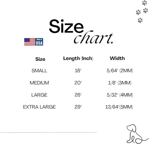 Dog Chain Collars (Made in USA) 304 Stainless Steel Metal Chew Proof Dog Necklace Anti Winding Dog Leash Extension Lead for Small Medium Large and...