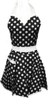 Wrapables Adjustable Flirty Hostess Apron, Black Polka Dots...