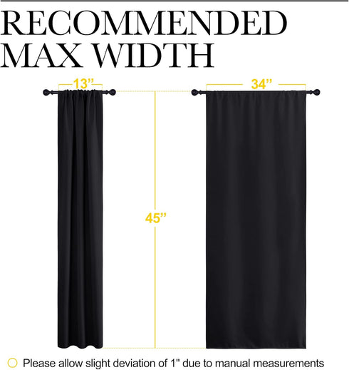 NICETOWN Halloween Black Out Curtain Panels for Kitchen - Energy Smart Decoration Thermal Insulating Blackout Drapes/Draperies for Small Window (2...
