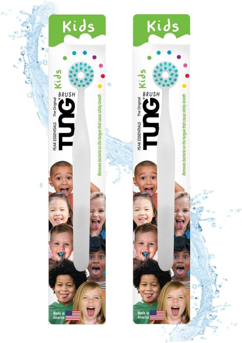 Tongue Cleaner for Kids, Childs Tongue Scraper, Kids Tongue Brush, Children’s Tongue Cleaner Brush, Tongue Scrubber, Made in America, Set of 2...