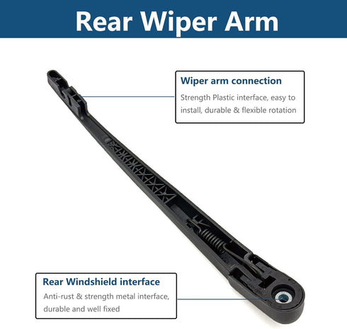 Rear Windshield Wiper Arm with Wiper Blade for Honda Odyssey 2011-2017 Rear Windshield Back Wiper Arm Blade Replacement OEM # 76720-TK8-A01, 76730...