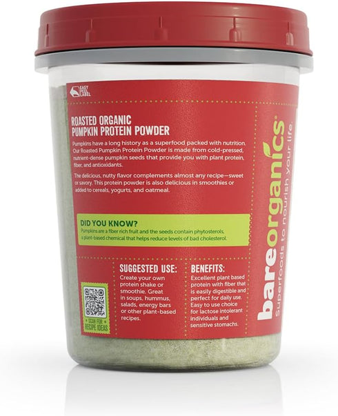 BareOrganics Pumpkin Protein Powder, 12 oz...