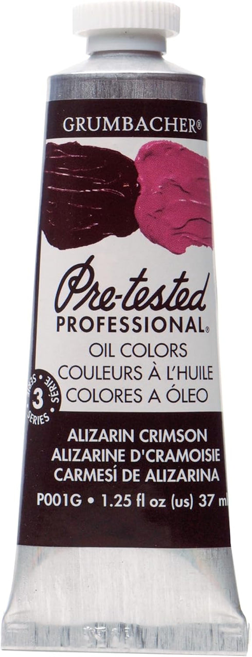 Grumbacher Pre-Tested Oil Paint, 37ml/1.25 Ounce, Alizarin Crimson (P001G)...