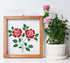 Rose Flower Stencils 6inch Reusable Rose Stencils for Painting on Wood Canvas Wall Furniture Floral Stencil Border Flowers Templates for Crafts De...