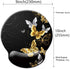 Memory Foam Wrist Support Mouse Pad Comfortable Padded Wrist Mousepads 9in X10in Desktop Notebook Mouse Mat (Silver Golden Butterfly foam)...