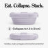 STOJO Collapsible Sandwich Box – Lilac Purple, 24oz - Reusable Food Storage Container - To-Go Travel Silicone Bowl for Hot and Cold Food - for Mea...