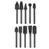 Rasp Wood Carving Bits for Woodworking 1/8” Shank Mini Rotary Burr Rasp Set Power Carving Bit Tools for Wood Carving-10 pcs...