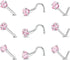 ZS 9-12PCS 20g Surgical Stainless Steel Nose Stud Ring Piercing Nose Bone/L Shaped/Nose Screws Rings Set...