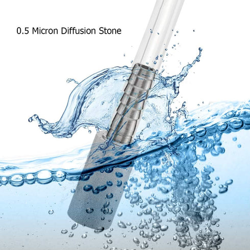 JoyTube Stainless Steel Aeration Stone, 0.5 Micron Diffusion Stone with 1/4" Hose Barb, Stainless Steel Aeration Oxygenation Stone Carbonating Sto...