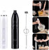 Coffee Whisk Foam Mixer with Stainless Steel Stand,Handhel Electric Milk Frother with 2 Heads, Foam Maker Blender for Latte, Cappuccino, Hot Choco...