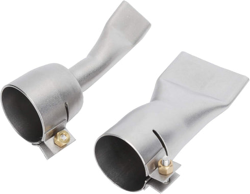 2Pcs Welding Gun Flat Nozzle, Stainless Steel Alloy 20mm Small+40mm Large Tip Welding Gun Nozzle, Hot Air Tourch Gun Soldering Supplies Accessory ...