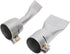 2Pcs Welding Gun Flat Nozzle, Stainless Steel Alloy 20mm Small+40mm Large Tip Welding Gun Nozzle, Hot Air Tourch Gun Soldering Supplies Accessory ...