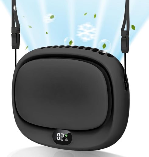 Portable Neck Fan, Handheld Mini Fan, Personal Fan USB Rechargeable, 5 Speed Adjustable, Hands Free Wearable Fan for Kids Woman Man Home Outdoor T...