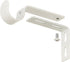 Ivilon Adjustable Brackets for Curtain Rods - for 7/8 or 1 Inch Rods. Set of 2 - Ivory...