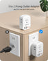 LENCENT 3 to 2 Prong Outlet Adapter, 2 Prong Outlet Extender, Wall Tap Plug Splitter with 4 AC Outlets 4 USB Charger Cube(2 USB C), Polarized Plug...