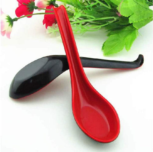 JapanBargain 4623, Chinese Soup Spoons with Hook Japanese Soup Spoons Wonton Soup Spoons Rice Spoons Pho Spoons Ramen Soup Spoons Dinner Spoons, B...