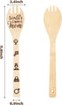 5Pcs Mother's Day Wooden Spoons Utensils Set, Non-Stick Cooking Utensils Carve Burned Bamboo Spoons Spatula Kitchen Cookware Gadget Decor Kit Moth...
