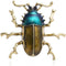 Beetle Pin/Enameled Water Diamond Animal Insect Brooch Girls Birthday Christmas Halloween Jewelry Gift...
